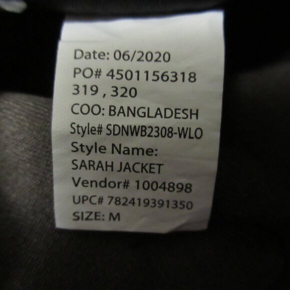 Nine West Leopard Print Denim Jacket Medium - Picture 12 of 16